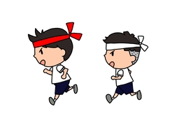 keep up withのイラスト